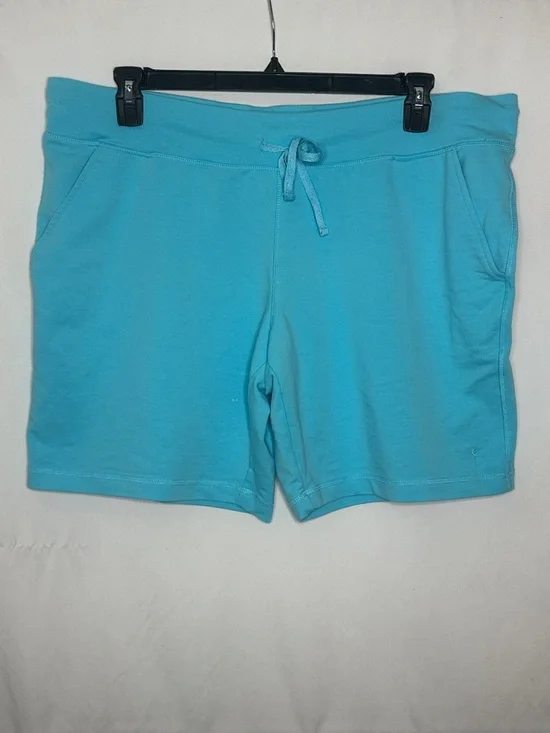 Danskin Aqua Athletic Drawstring Cotton Shorts - Picture 1 of 7